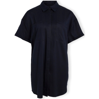 Textil Ženy Halenky / Blůzy Vila Harlow 2/4 Oversize Shirt - Sky Captain Modrá
