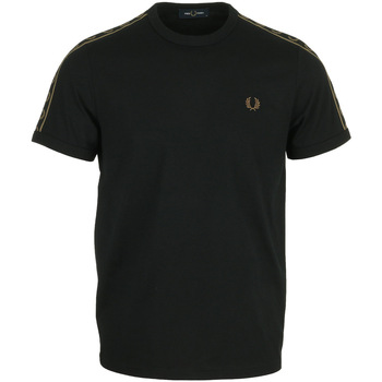 Textil Muži Trička s krátkým rukávem Fred Perry Contrast Taped Ringer T-Shirt Černá