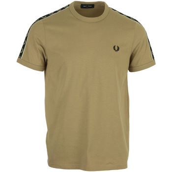 Textil Muži Trička s krátkým rukávem Fred Perry Contrast Taped Ringer T-Shirt Béžová