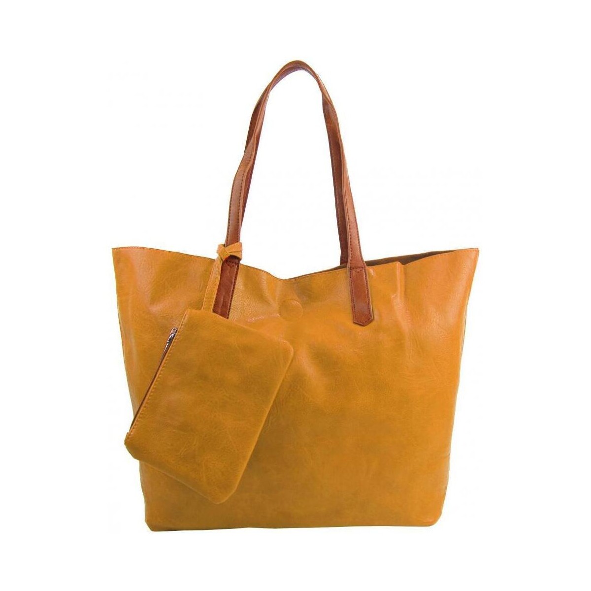 Taška Ženy Kabelky  Int. Company Velká hořčicově žlutá shopper dámská taška s crossbody uvnitř Žlutá