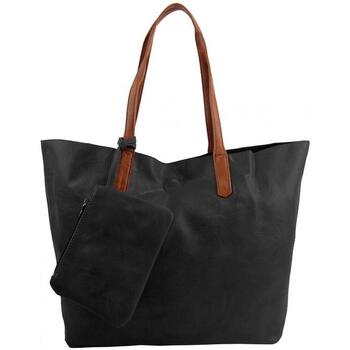 Int. Company Velká černá shopper dámská taška s crossbody uvnitř Černá