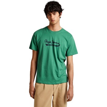 Textil Muži Trička s krátkým rukávem Pepe jeans CAMISETA CASUAL HOMBRE CLADEU   PM509390 Zelená
