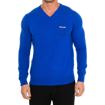 Textil Muži Svetry Roberto Cavalli FSX601-BLUETTE Modrá