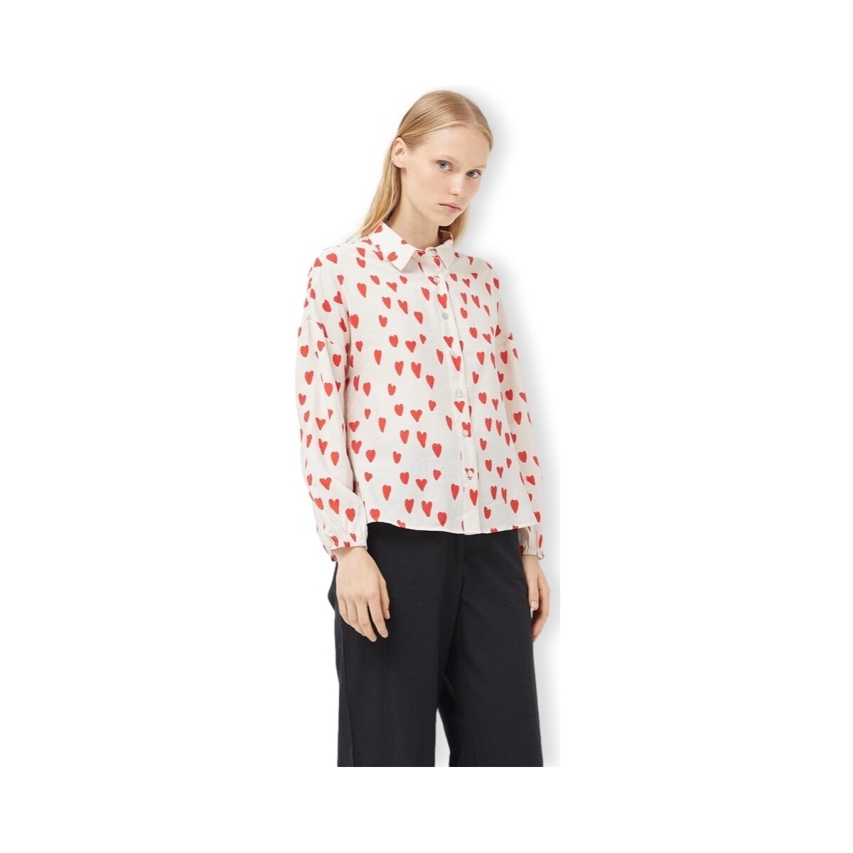 Textil Ženy Halenky / Blůzy Compania Fantastica COMPAÑIA FANTÁSTICA Shirt 11034 - Conversational 12 Červená