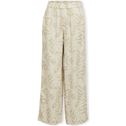 Textil Ženy Kalhoty Object Emira Trousers - Sandshell/Natural Béžová