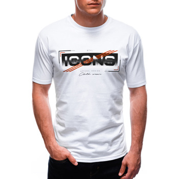 Textil Muži Trička s krátkým rukávem Deoti Pánské tričko s potiskem Nkorwiso bílá Bílá