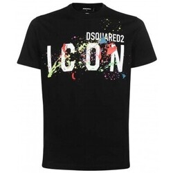 Textil Trička s krátkým rukávem Dsquared T-Shirt Icon Homme noir Černá