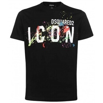 Dsquared T-Shirt Icon Homme noir Černá