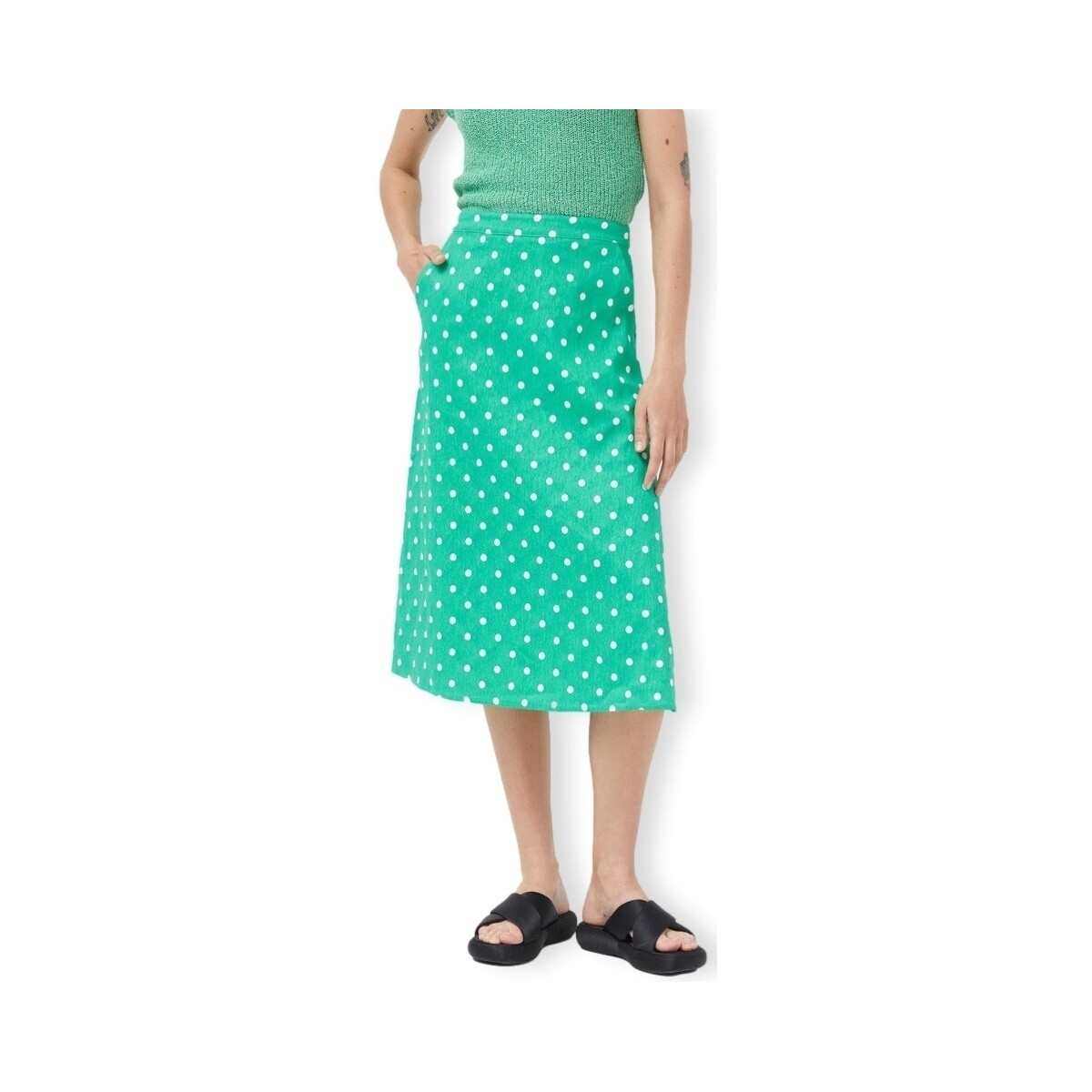 Textil Ženy Sukně Compania Fantastica COMPAÑIA FANTÁSTICA Skirt 11022 - Polka Dots Zelená