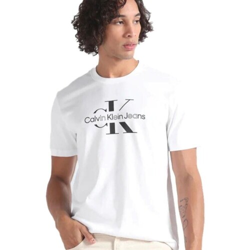 Textil Muži Trička s krátkým rukávem Calvin Klein Jeans J30J325190YAF Bílá