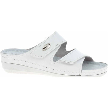 Boty Ženy Pracovní obuv Tamaris Dámské pantofle  1-27510-41 white leather Bílá