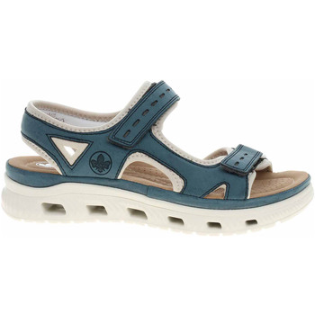 Boty Ženy Sandály Rieker Dámské sandály  64066-14 blau kombi Modrá