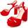 Boty Ženy Sandály Leindia 88188 Červená
