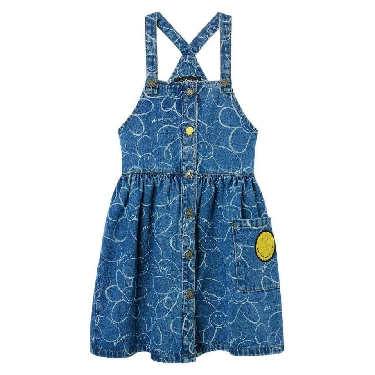 Textil Dívčí Šaty Desigual  Modrá