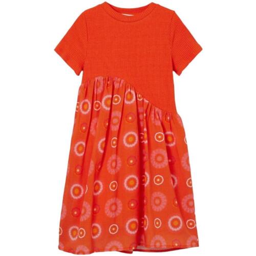 Textil Dívčí Šaty Desigual  Oranžová