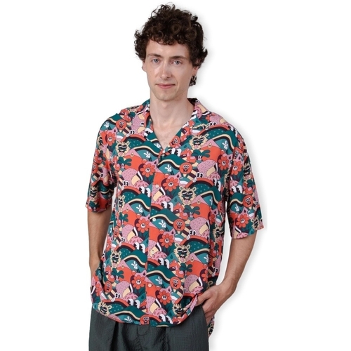 Textil Muži Košile s dlouhymi rukávy Brava Fabrics Yeye Weller Aloha Shirt - Red           