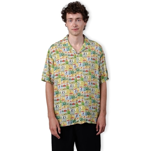 Textil Muži Košile s dlouhymi rukávy Brava Fabrics Peanuts Comic Aloha Shirt - Yellow Žlutá