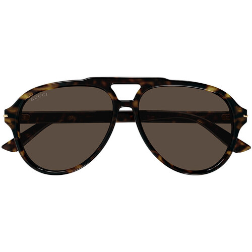 Hodinky & Bižuterie sluneční brýle Gucci Occhiali da Sole  GG1443S 003 Hnědá