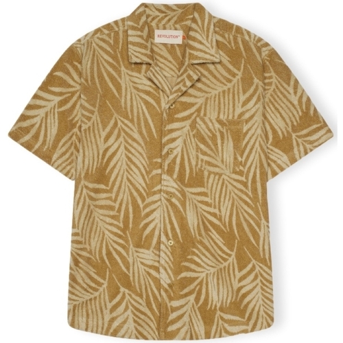 Textil Muži Košile s dlouhymi rukávy Revolution Terry Cuban 3101 Shirt - Khaki Žlutá
