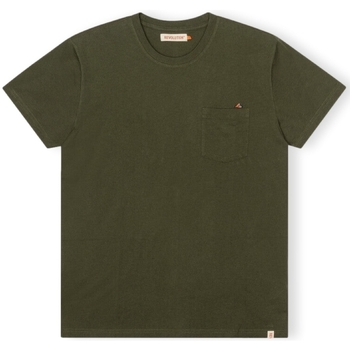 Textil Muži Trička & Pola Revolution T-Shirt Regular 1341 BOR - Army Zelená