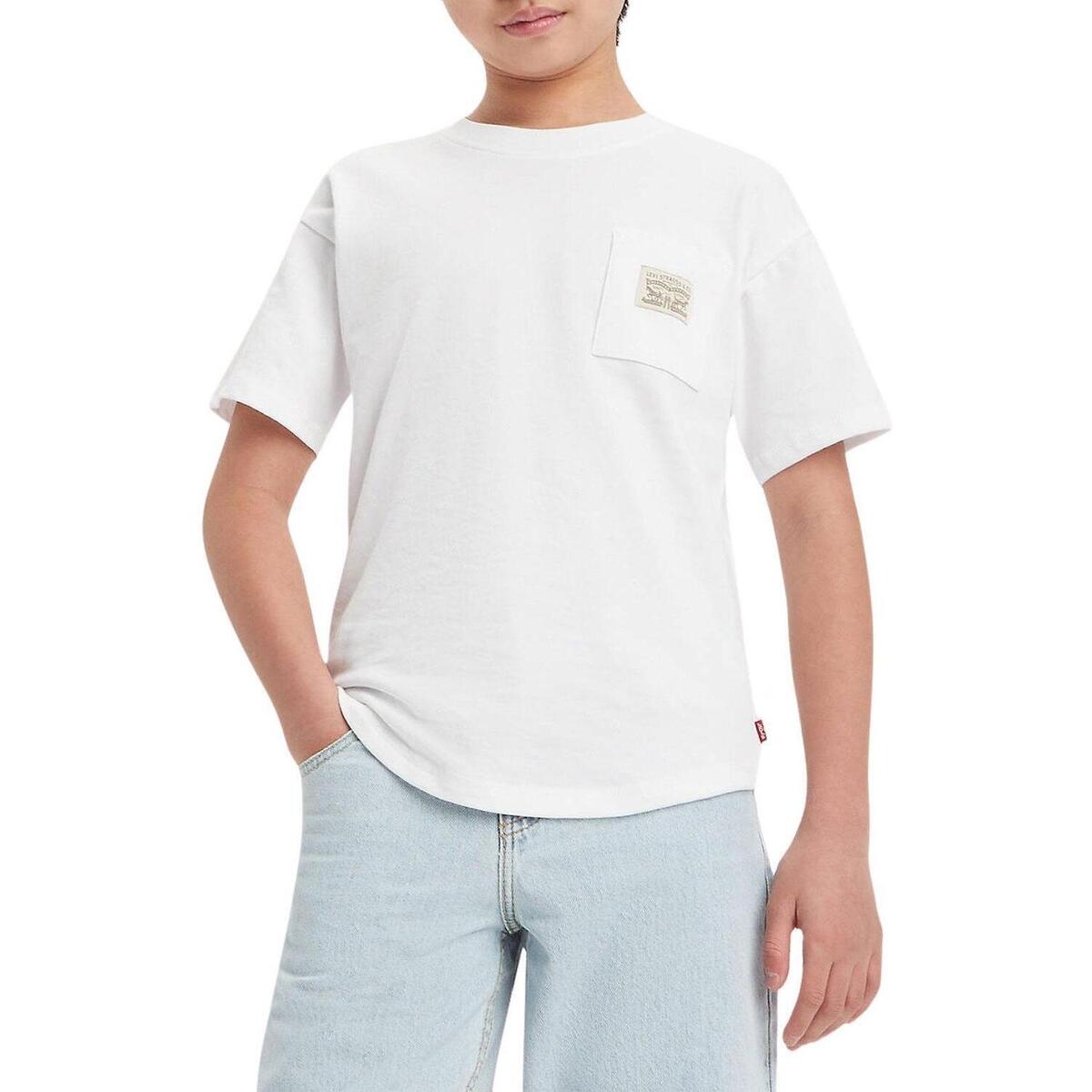Textil Chlapecké Trička s krátkým rukávem Levi's  Bílá