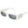 Hodinky & Bižuterie sluneční brýle Balenciaga Occhiali da Sole  BB0096S 020 Bílá