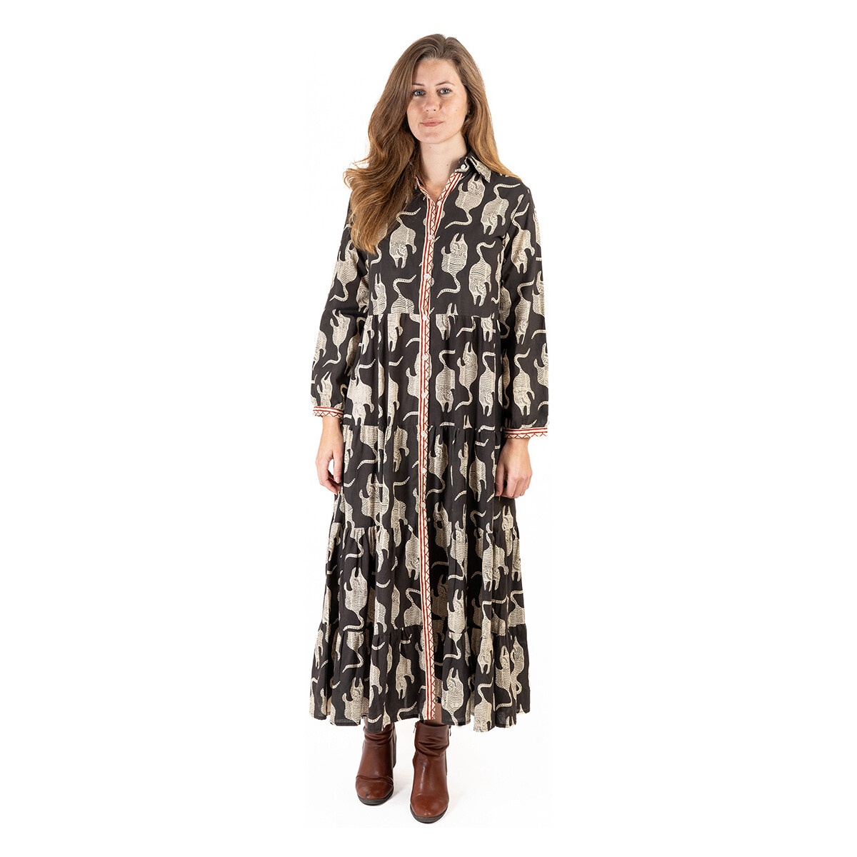 Textil Ženy Společenské šaty Isla Bonita By Sigris Dlouhé Midi Šaty Černá