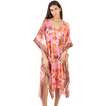 Textil Ženy Plážový šátek Isla Bonita By Sigris Pončo Růžová