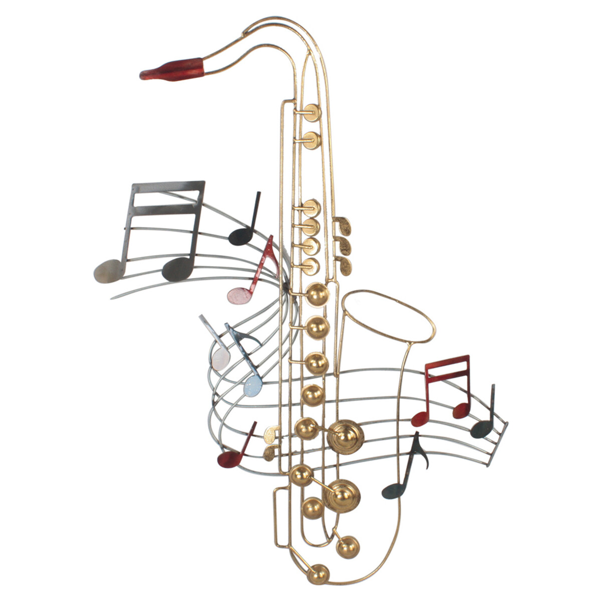 Bydlení Sošky a figurky Signes Grimalt Saxofon Nástěnný Ornament Béžová