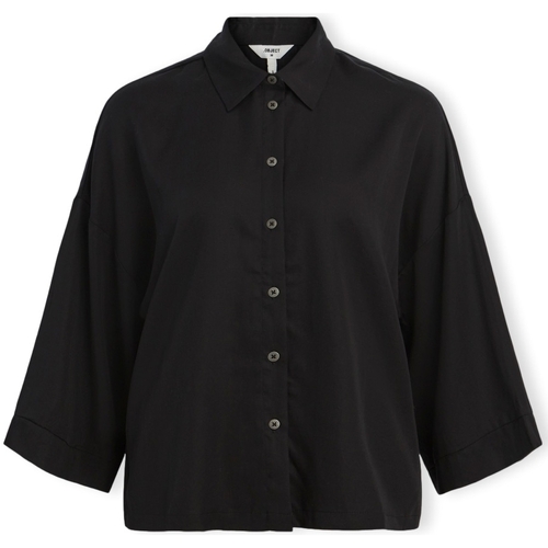Textil Ženy Halenky / Blůzy Object Noos Tilda Boxy Shirt - Black Černá