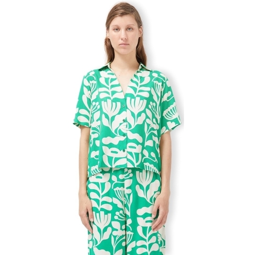 Textil Ženy Halenky / Blůzy Compania Fantastica COMPAÑIA FANTÁSTICA Shirt 43008 - Flowers Zelená