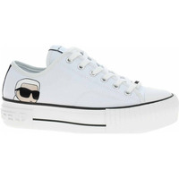 Boty Ženy Šněrovací polobotky  & Šněrovací společenská obuv Karl Lagerfeld Dámská obuv  KL60410N 911 White Canvas Bílá