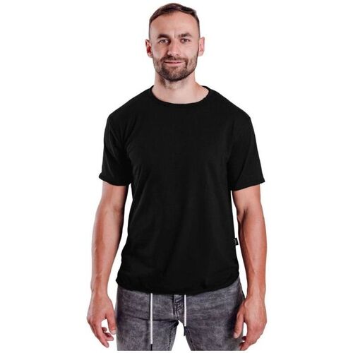 Textil Muži Trička s krátkým rukávem Vuch pánské tričko Roles černá Černá