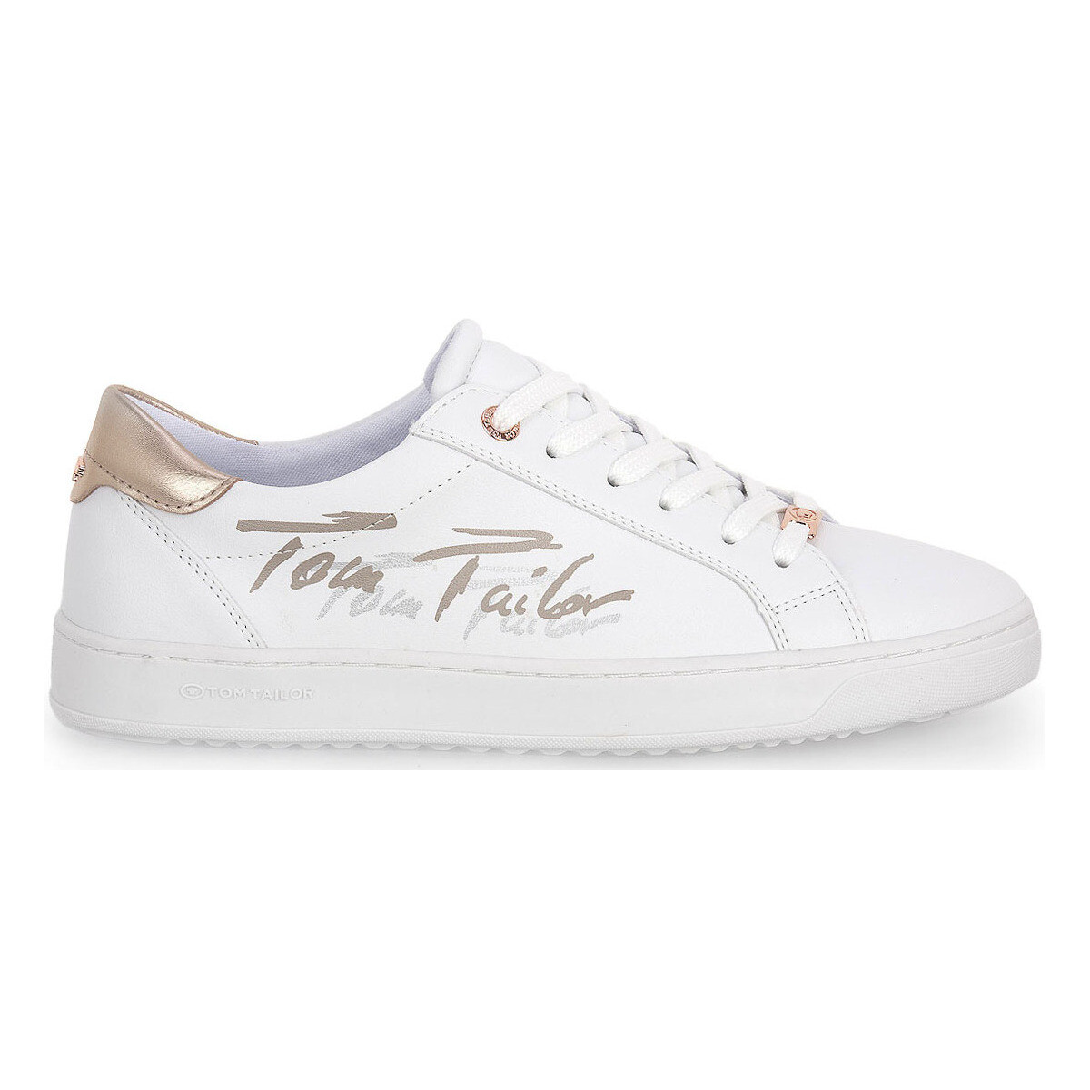 Boty Ženy Módní tenisky Tom Tailor 009 WHITE ROSE GOLD Bílá