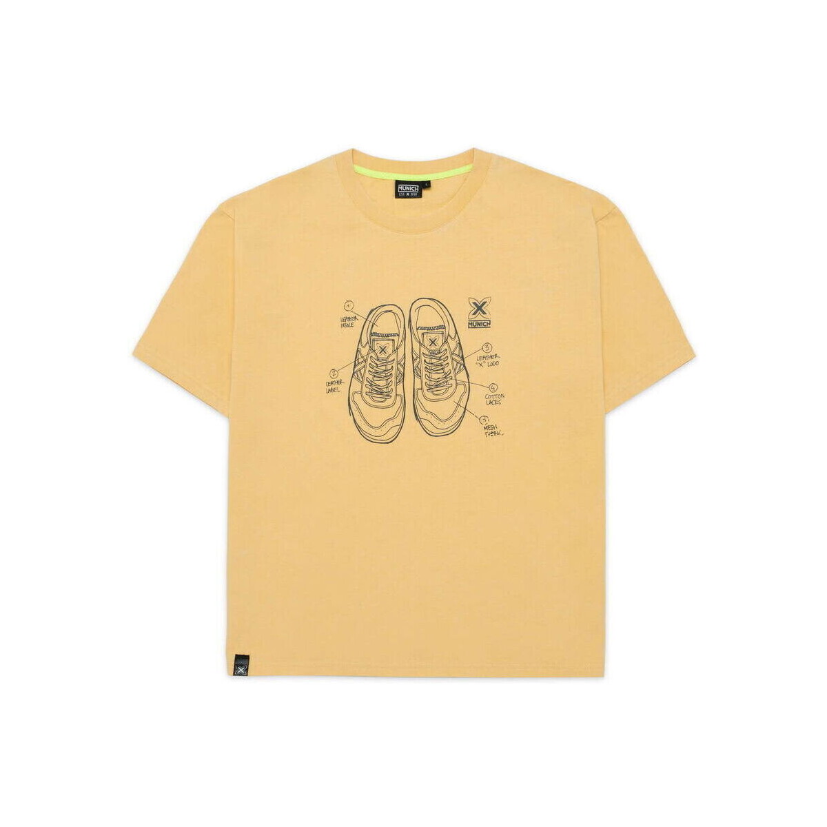 Textil Muži Trička s krátkým rukávem Munich T-shirt sneakers Žlutá