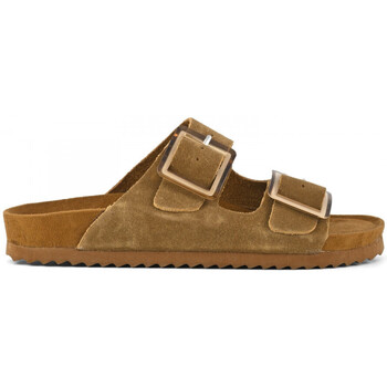 Boty Ženy Sandály Colors of California Cow suede bio with two buckles Hnědá