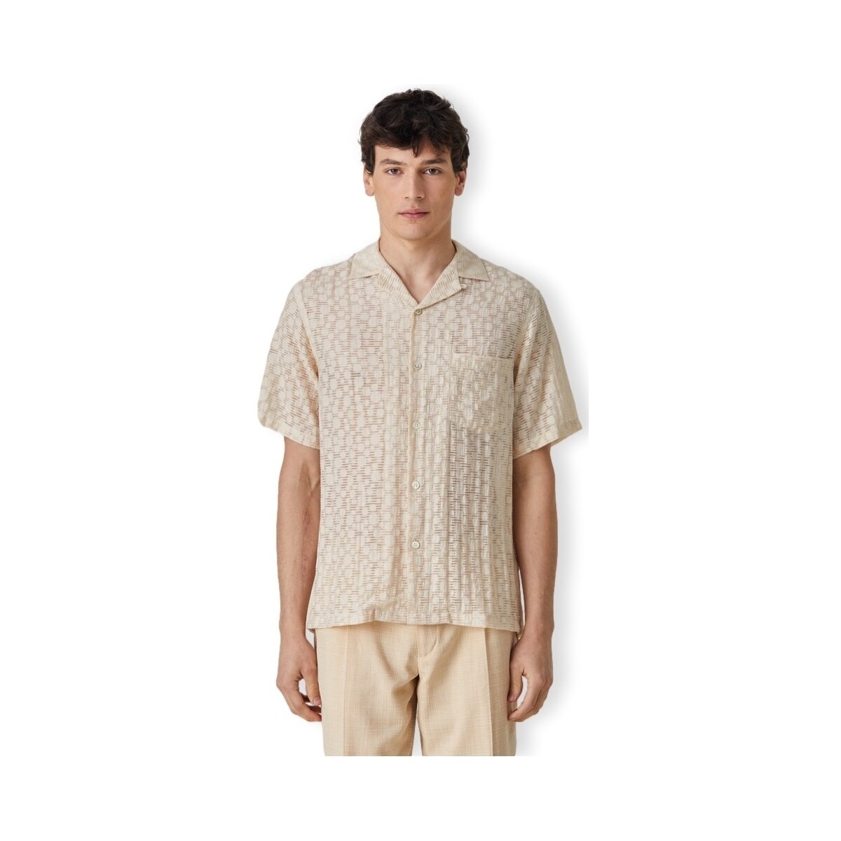 Textil Muži Košile s dlouhymi rukávy Portuguese Flannel Plasma Shirt - Ecru Béžová