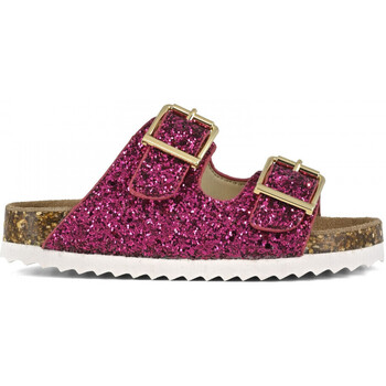 Colors of California Sandály Dětské Glitter sandal 2 buckles - Růžová