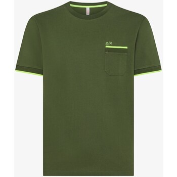 Textil Muži Trička s krátkým rukávem Sun68 T34124 Zelená