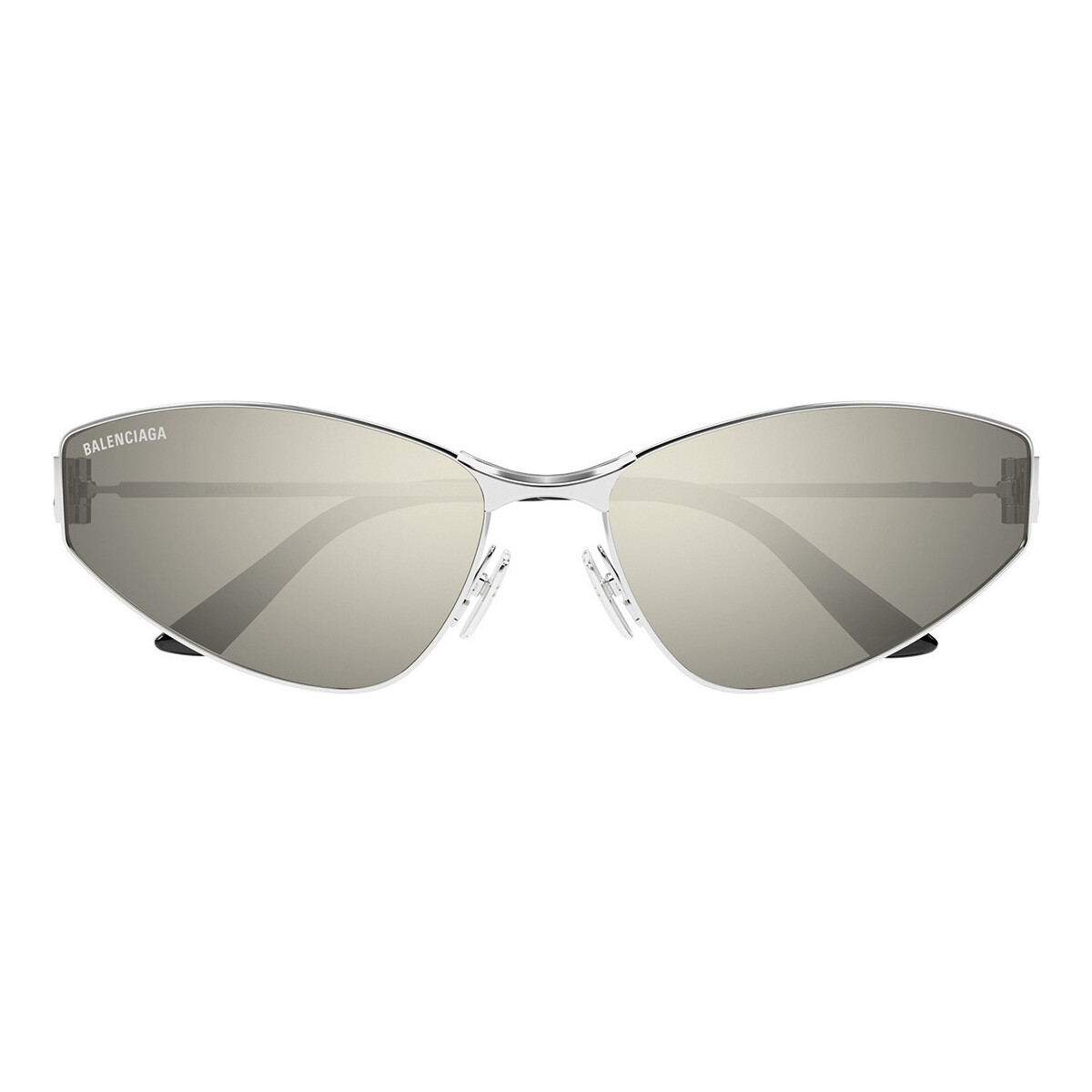 Hodinky & Bižuterie Ženy sluneční brýle Balenciaga Occhiali da Sole  BB0335S 006 Stříbrná       