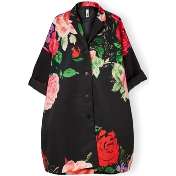 Textil Ženy Kabáty Wendy Trendy Jacket 224039 - Floral Černá