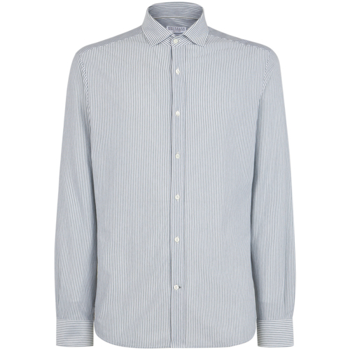 Textil Muži Košile s dlouhymi rukávy Brunello Cucinelli MTS836699 C9074 Bílá