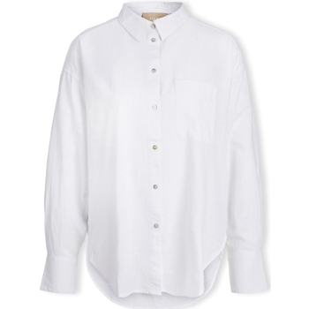 Jjxx Halenky Jamie Linen Shirt L/S - White - Bílá