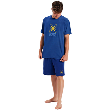 Textil Muži Pyžamo / Noční košile Munich MUEH0253 Modrá