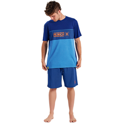 Textil Muži Pyžamo / Noční košile Munich MUEH0254 Modrá