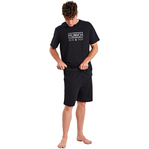 Textil Muži Pyžamo / Noční košile Munich MUEH0350 Černá