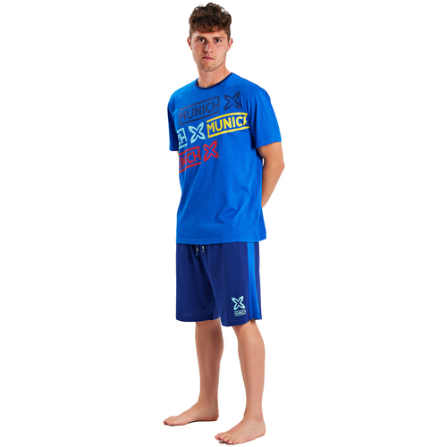 Textil Muži Pyžamo / Noční košile Munich MUEH0351 Modrá