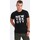 Textil Muži Trička s krátkým rukávem Ombre Pánské tričko s potiskem Avads černá Černá