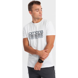 Textil Muži Trička s krátkým rukávem Ombre Pánské tričko s potiskem Kraeds bílá Bílá
