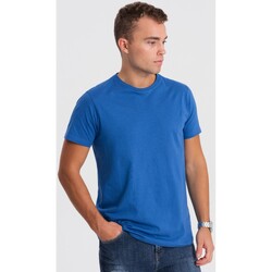 Textil Muži Trička s krátkým rukávem Ombre Pánské tričko s krátkým rukávem Douma modrá Tmavě modrá